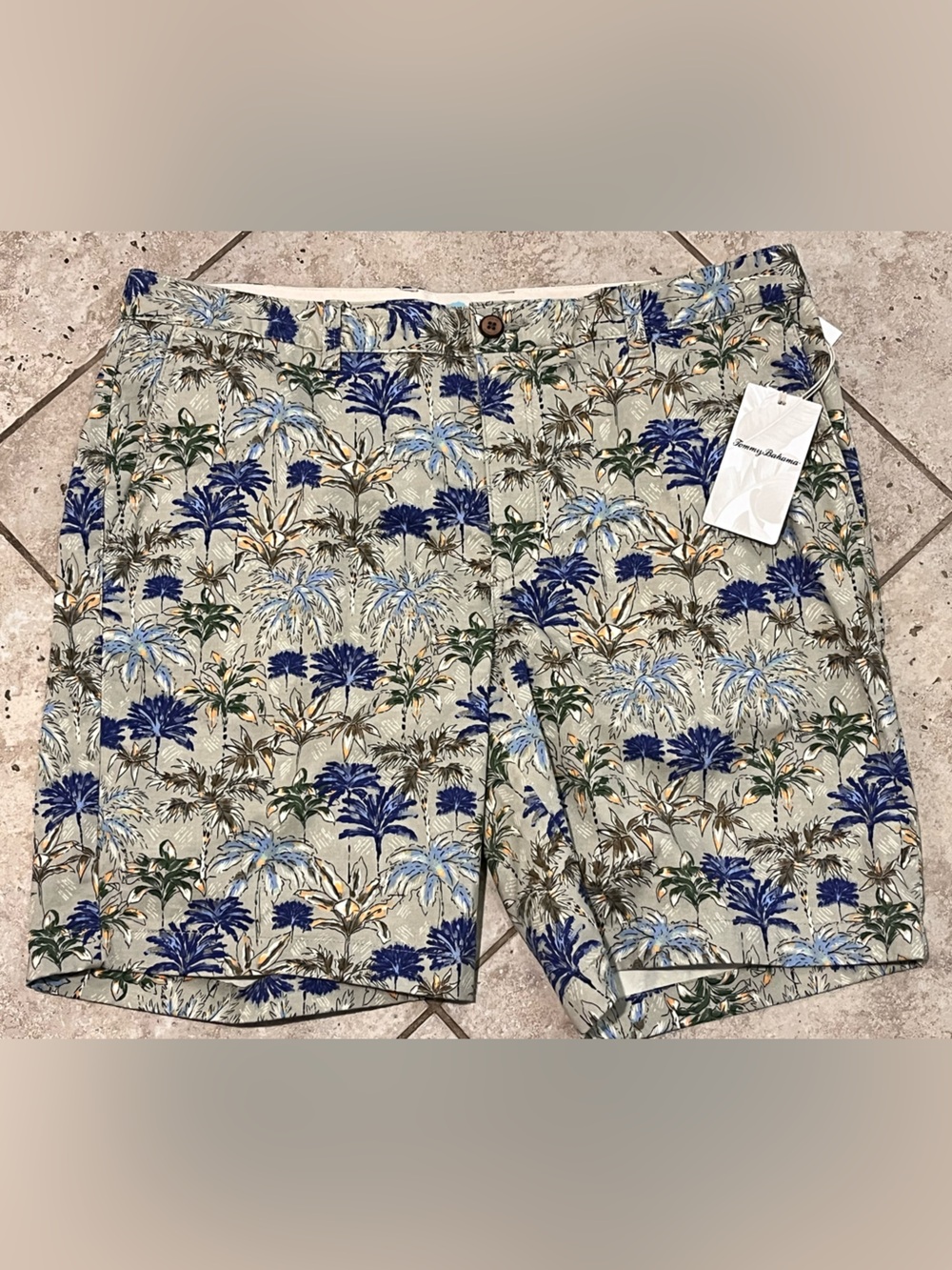 Tommy Bahama Brown Sand Boracay 9” Cotton Stretch Shorts 38 NWT $110 Hawaiian!!